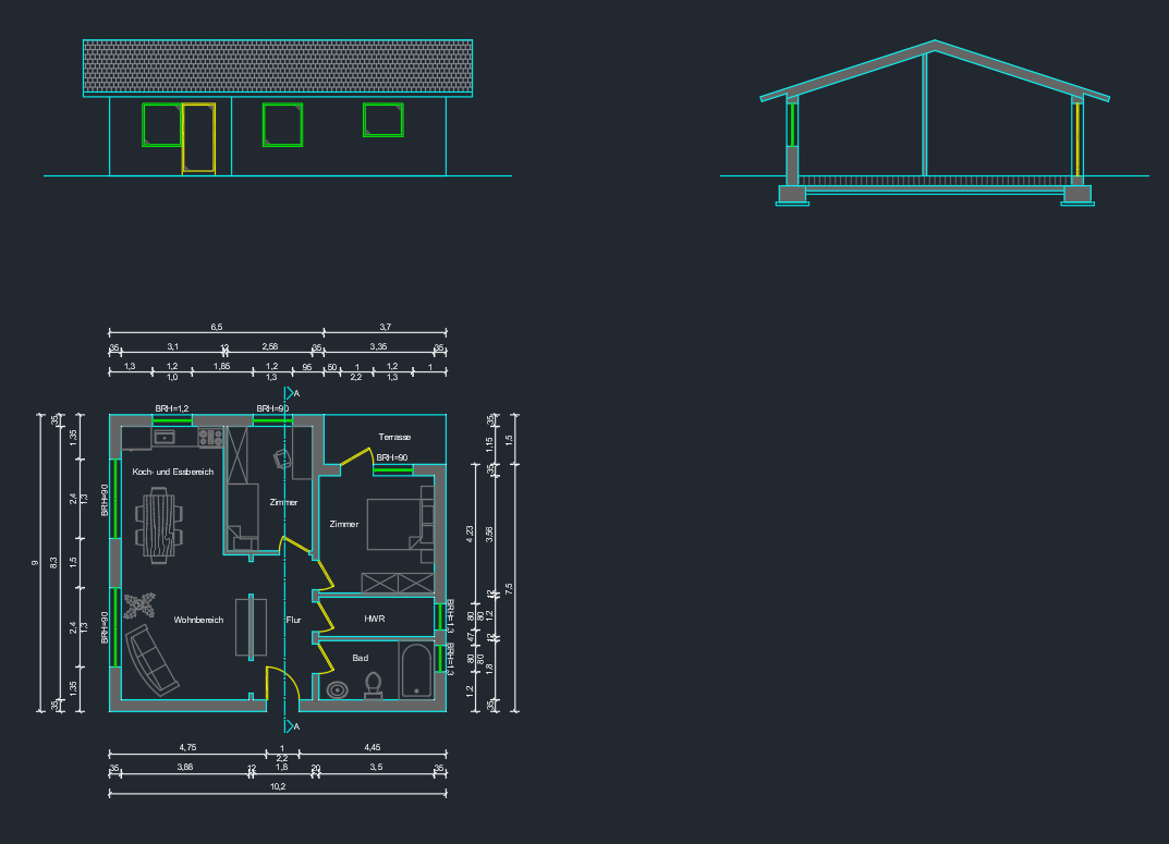 Einfaches Haus - AutoCAD DWG